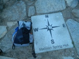 My gear outside Madison Spring Hut