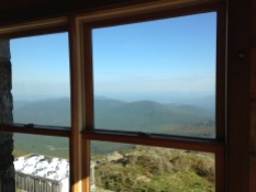 View from Lakes of the Clouds Hut windows.